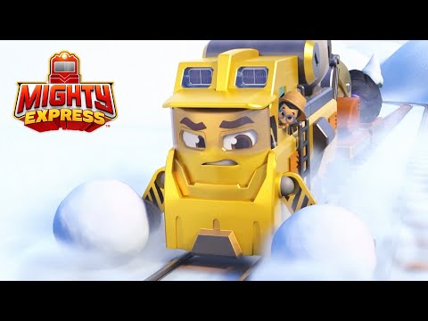 Brock Outruns a Giant Snowball | Mighty Express Clips | Cartoons for Kids