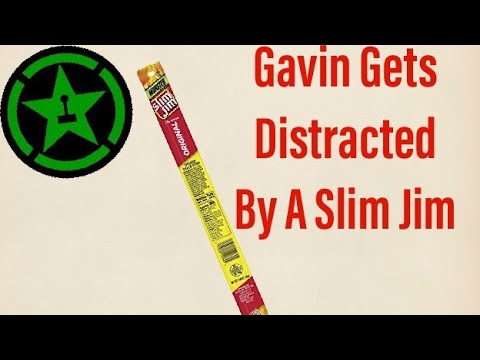 Achievement Hunter: Gavin Gets Distracted By A Slim Jim