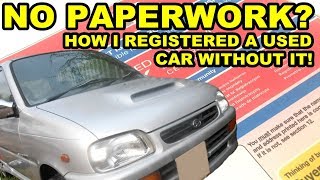 How To Get A V5C Car Registration Document - Daihatsu Cuore Avanzato TR-XX R4 Project Episode 3