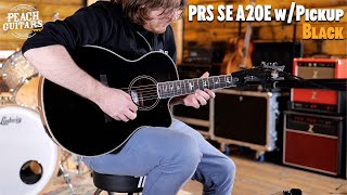 Video thumbnail for No Talking...Just Tones | PRS SE A20E w/Pickup - Black by Peach Guitars