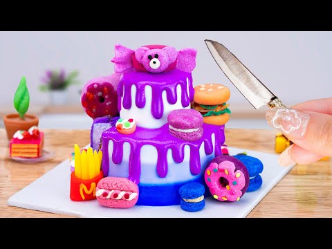 Ôi Chao! Alice Hướng Dẫn Làm 10 Bánh Kem Tý Hon Donut Màu Tím | Alice Cake