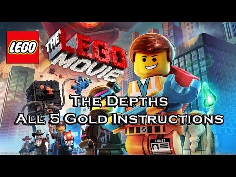 LEGO Movie Videogame-Level 9-The Depths-All 5 Gold Instructions