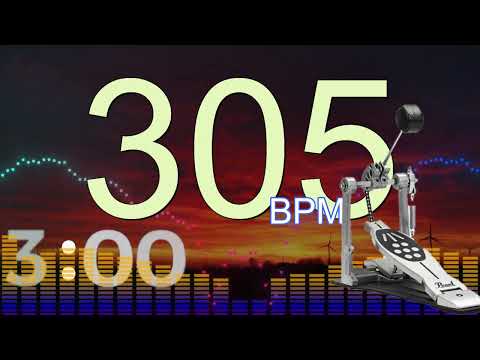 305BPM　BassDrum kick①　5minutes Drums Metronome