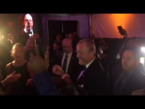New Jersey Gov. Phil Murphy dances to Bon Jovi during his Inaugural Ball at MetLife Stadium