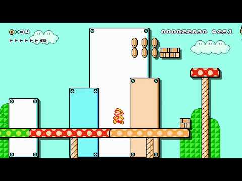 W1-2  敵ふみジャンプのキノコ道 by トト1010 - Super Mario Maker 2 - No Commentary 1by