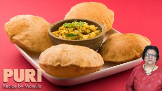 Puri, Indian Puffed Flat Bread by Manjula - YouTube