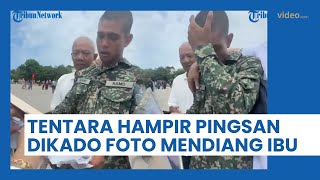 Keluarga Hadiahi Bingkai Foto, Tentara Ini Hampir Pingsan saat Lihat Potret Mendiang Ibu