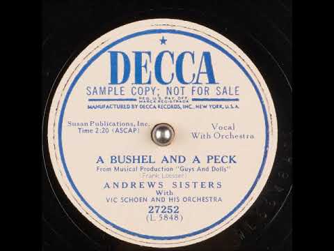A Bushel and a Peck ~ The Andrews Sisters with Vic Schoen and His Orchestra (1950)