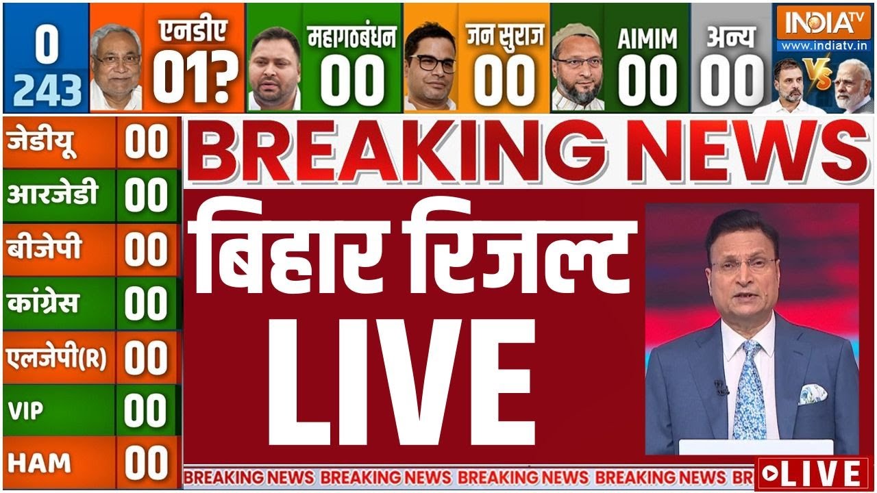 Bihar Election Results Live: बिहार रिजल्ट LIVE | Mahagathbandhan | NDA | Election Live Updates
