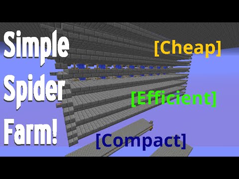 Simple Spider Farm! [Cheap, Efficient, Compact]  | Minecraft [STILL works]