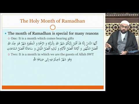Welcoming the Month of Ramadhan - Sheikh Jaffer H. Jaffer - 29th Shabaan 1441