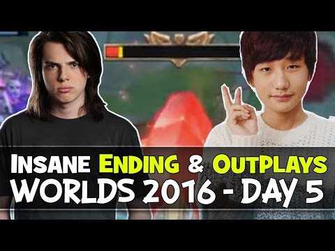 INSANE ENDING AND OUTPLAYS   WORLDS 2016   DAY 5   League Of Legends   YouTube