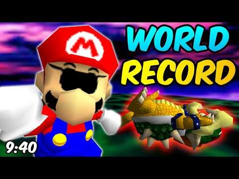 BLINDFOLDED Super Mario 64 - 1 Star Speedrun in 9:40 by Bubzia [WORLD RECORD]