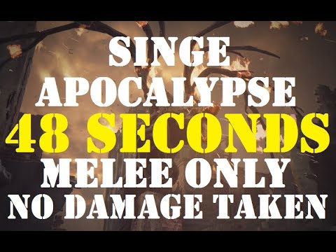Remnant: From the Ashes: Singe/Apocalypse, 48 Seconds, Melee Only, No Damage Taken (Melee DPS Build)