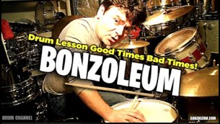 DRUM LESSON ★ GOOD TIMES BAD TIMES Led Zeppelin