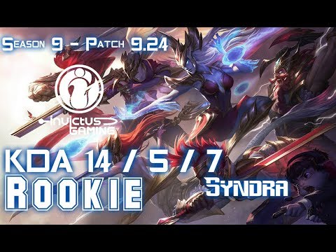 IG Rookie SYNDRA vs CASSIOPEIA Bot - Patch 9.24 KR Ranked