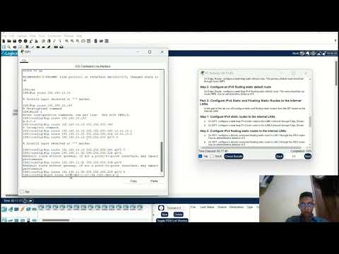 15.6.1 Packet Tracer - Configure IPv4 and IPv6 Static and Default Router - ILM