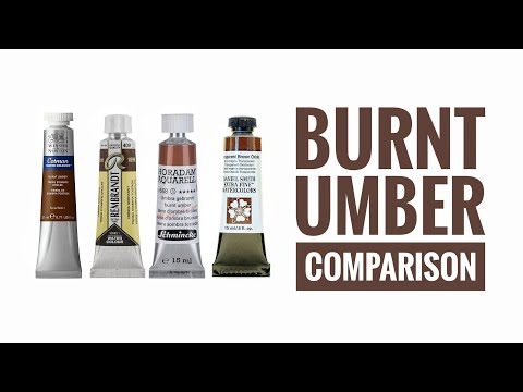 Burnt Umber Watercolor Comparison - Rembrandt - Daniel Smith - Schmincke - Cotman - Van Gogh