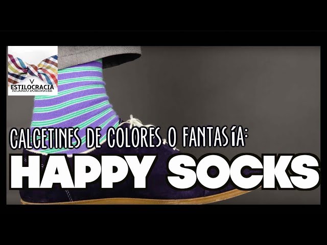 Vídeo relacionado con Happy Socks, Coloridos calcetines de algodón de edición limitada para hombres y mujeres, P000771 - Calcetín de punto grande desteñido, 7-11