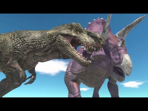 Dinosaur Death Battle Trex vs Triceratops ARBS 1000 Simulator Animal Revolt Battle Simulator