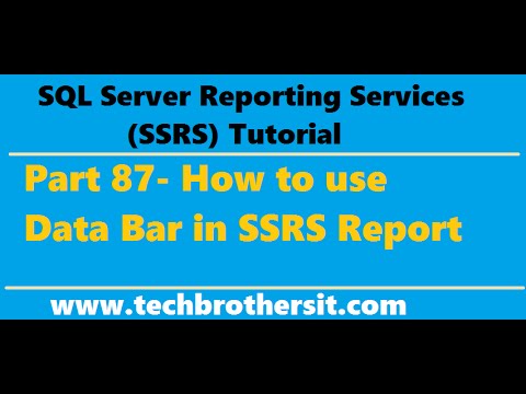 SSIS Tutorial 87 - How to use Data Bar in SSRS Report