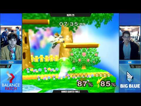 NGPU 29 SSBM - Crush (Fox) vs. rime (Peach) - Melee WQF