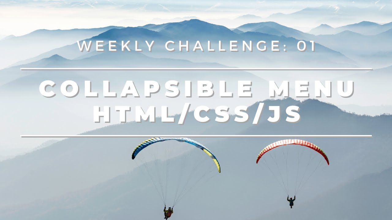 Make a Collapsible Menu with HTML CSS JS