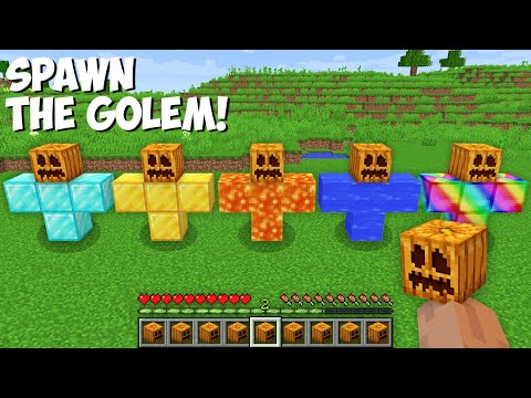 Which GOLEM TO SPAWN ? DIAMOND GOLEM or EMERALD or GOLD or LAVA or WATER GOLEM in Minecraft !
