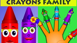 Crayons Finger Family | Finger Songs | Nursery Rhymes Collection