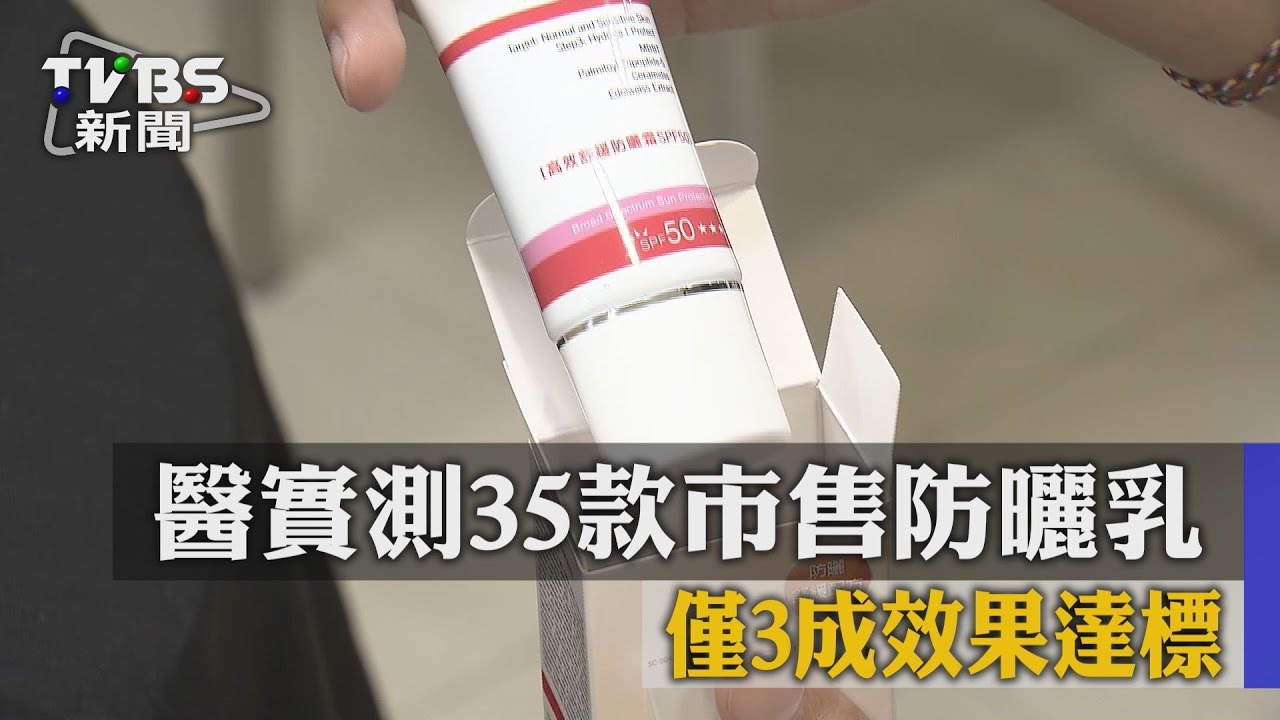 醫實測35款市售防曬乳 僅3成效果達標