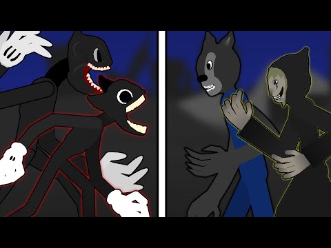 WOLF & WITCH vs CARTOON CAT (Analog Horror) Little Red Riding Hood | Trevor Henderson