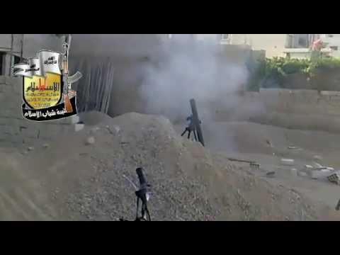 استهداف لواء الإسلام بقذائف الهاون مواقع قوات النظام في مدينة حرستا في ريف دمشق