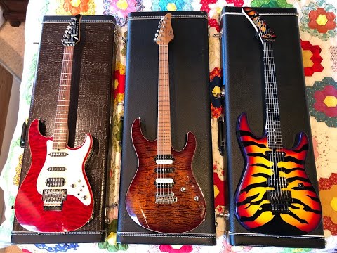 Tom Anderson Drop Top vs Suhr Modern Bengal vs ESP George Lynch Purple Tiger. Mesa Triple Rectifier.