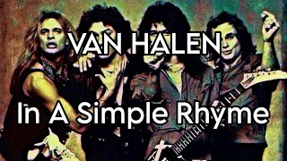 VAN HALEN - In A Simple Rhyme (Lyric Video)