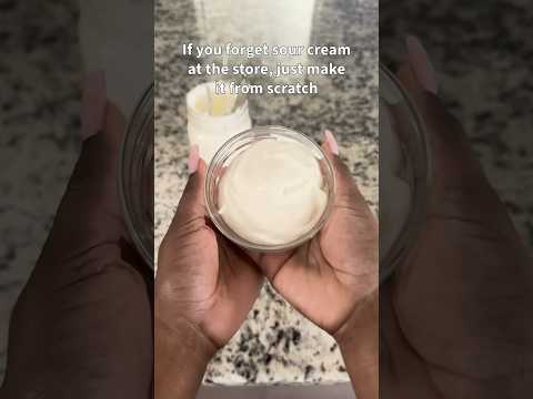 All you need are two pantry staples to make sour cream at-home! #sourcream #howtomake #cookingtips