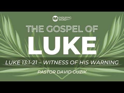 Luke 13:1-21 - Witness of His Warning