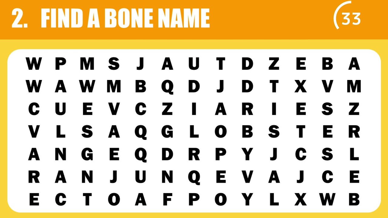 FIND HIDDEN WORDS  🏉🏀🦴I PUZZLE NO 52 I WORD SEARCH I 27th JUNE