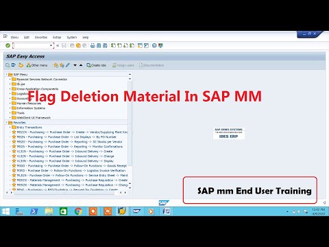 Flag Deletion Material In SAP MM