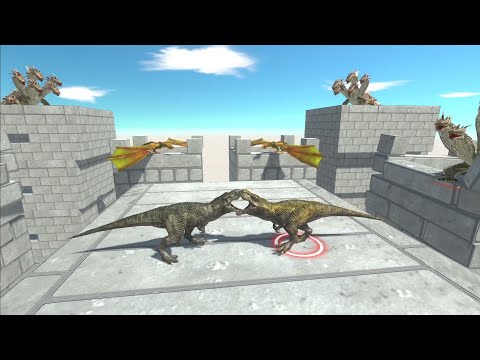 1 vs 1 ALL UNITS COMPETITION on Wobbly Building dangerous  Animal Revolt Battle Simulator