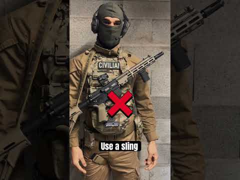 How to properly use a sling #airsoft #army #milsimairsoft #military #airsoftshorts #militarylife
