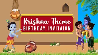 Krishna Theme Birthday Invitation Only @ 500/-