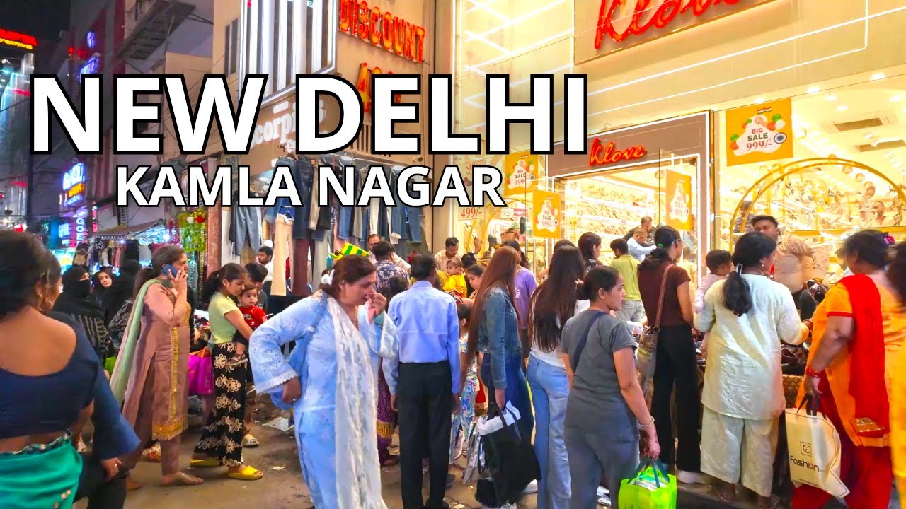 Immersive street-level walking tour through Delhi (Market 18), India, showcasing authentic urban landscapes, local architecture, and the vibrant atmosphere of the city's neighborhoods