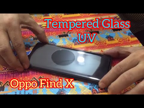install Tempered Glass Uv Full Glue For Oppo Find X