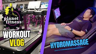 Workout Vlog | Planet Fitness: HydroMassage (5 TIPS!) and Treadmill Intervals