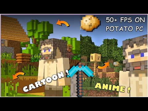 How to Make Minecraft look like Anime / Cartoon ! | Minecraft Texture Packs and Shaders Tutorial