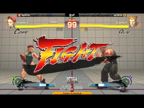 USF4 @ TKONY 2016 A League - EG KBrad vs Liquid NuckleDu [720p/60fps]