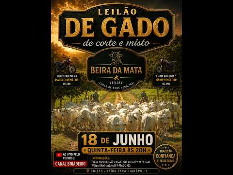 Beira da Mata Leilões - Uruana GO - Leilão de Gado de Corte em Goiás @canal.boiadeiro #live #gado