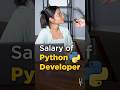 How Much A Python Developer Earn Python Developer Salary In India Shorts Simplilearn