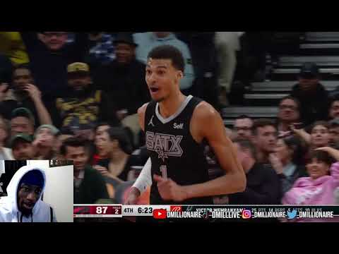 dMillionaire REACTION to Victor Wembanyama Drops Rare Triple-Double - 10 BLOCKS 😮 February 12, 2024