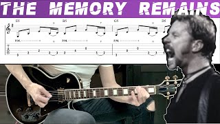 METALLICA - THE MEMORY REMAINS (Guitar cover with TAB | Lesson)